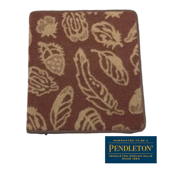 Pendleton Woolen Mills 100% Wool with 100% Leather Trim 8 x 10 Tablet Foilo Case - Picture 3 of 6